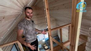 Баня-дом размером 6х4 метра с мансардным этажом!
