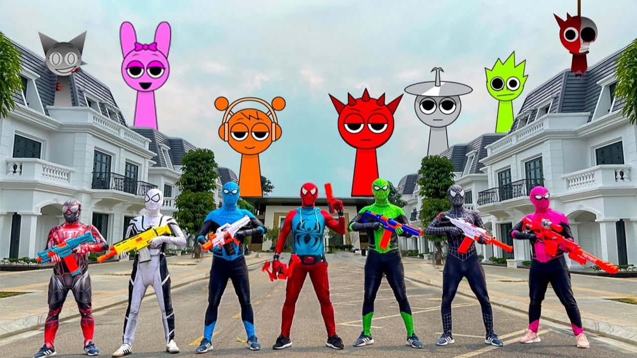 Команда Человека паука Spiderman против Спрунки! смотреть онлайн
