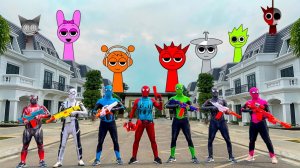 Команда Человека паука Spiderman против Спрунки!