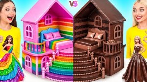 Строим Удивительный Кукольный Домик Жевательная Резинка vs Шоколадный | Крутые Творческие Лайфхаки