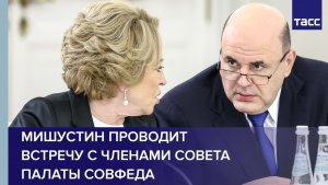 Мишустин проводит встречу с членами Совета палаты Совфеда