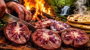 Блюдо в стиле выживания на природе 🔥Почки ягнёнка! 🥩🔥