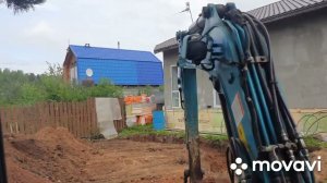 Мини  экскаватор кубота в деле🤣