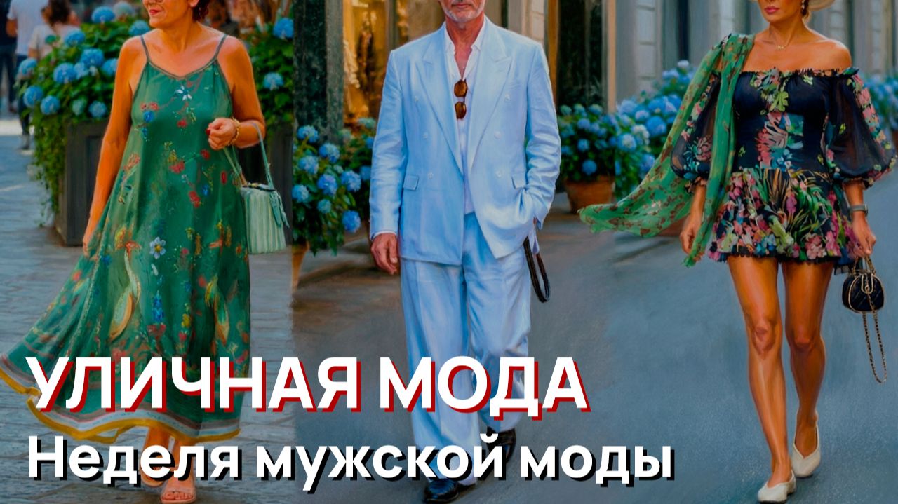 Уличная мода - Неделя мужской моды в Милане 2026 смотреть онлайн
