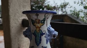 Эталон французского фаянса. Gien ( Жиен) .Ваза стиль « ренессанс « 1860 год