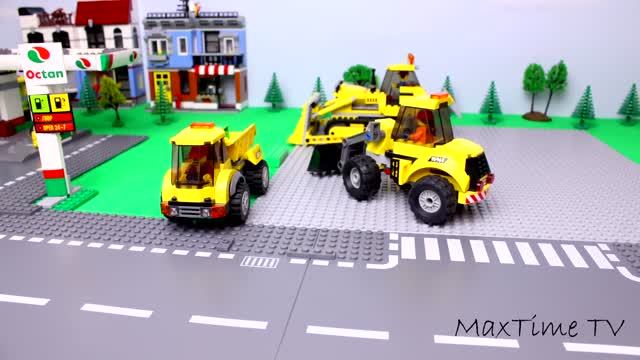 ЭКСПЕРИМЕНТАЛЬНЫЕ Машины и Бетономешалка!Lego 🚜 Полиция и Трактор (ЛЕГО для детей)