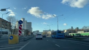 С Беговой в Крылатское по Хорошёвскому шоссе и проспекту Маршала Жукова! На машине с комментариями!