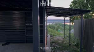 Навес с хозяйственным блоком для дачи