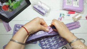 Как пришить и зафиксировать молнию к сумочке из канвы!!