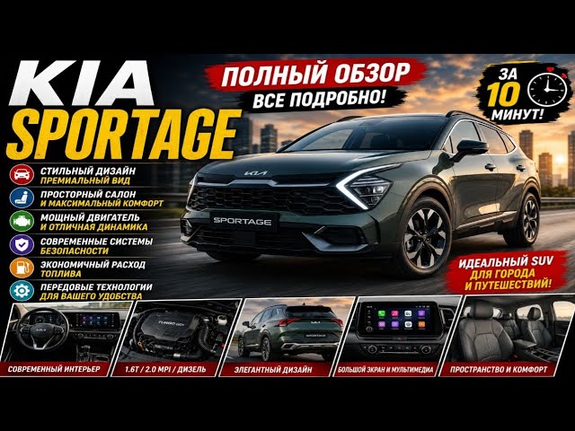Kia Sportage 2026 🚙 Полный Обзор | Стильный, Комфортный и Современный SUV!