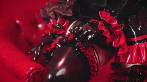 Latex Frilly Gothic Lolita Dress