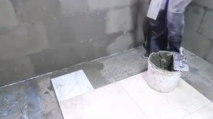 Укладка керамогранита прямо на бетонную плиту