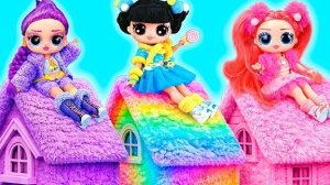 Делаем 3 пушистые комнаты для Кейпоп Охотниц на Демонов! 10 Поделок для кукол L.O.L.