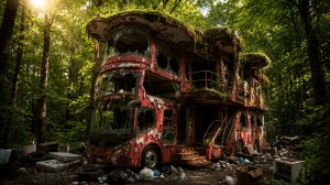 100-летний заброшенный автобус превращен в роскошный особняк в джунглях. Ремонт 🎬 Фильмы