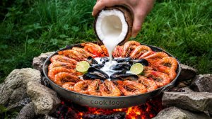 Настоящее бразильское рагу из морепродуктов, приготовленное на костре