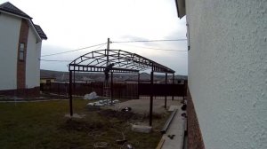 Новый навес Настил поликарбоната