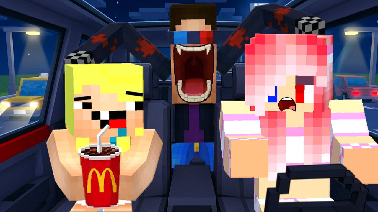 🚗МОИ ДРУЗЬЯ ДУМАЛИ ЧТО ОДНИ В МАШИНЕ В МАЙНКРАФТ! ШЕДИ MINECRAFT смотреть онлайн