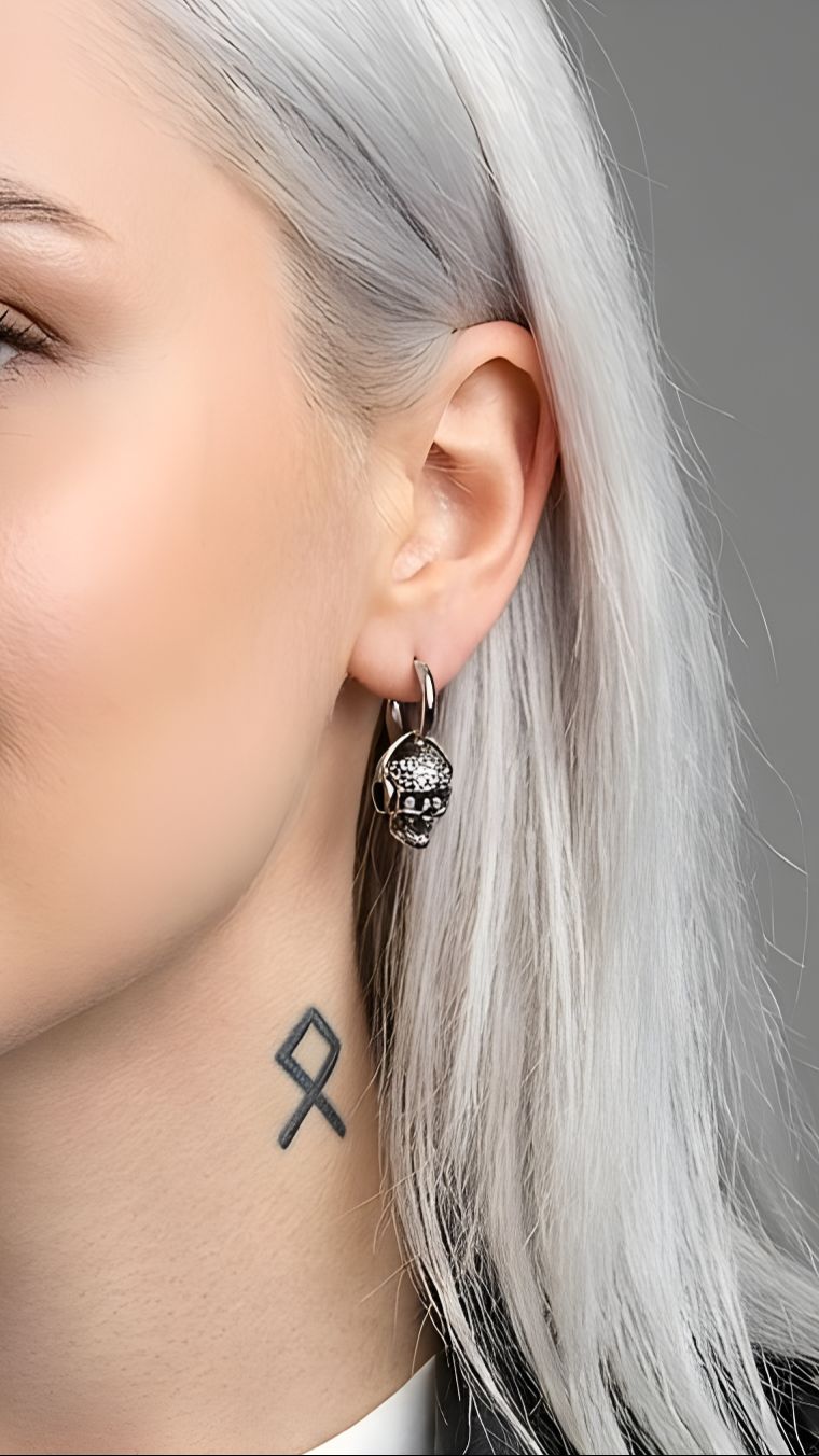 Серьги с подвесками черепами "Любители музыки" от StarfallShop