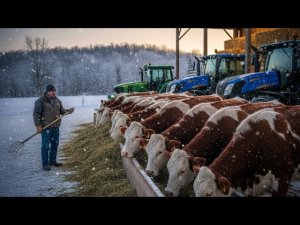 🐄 Готовлю Ферму к Зиме: убираю технику, кормлю коров, закрываю Сезон (часть 1-я)