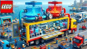 Я построил красно-синий фургон с едой LEGO, чтобы служить городу