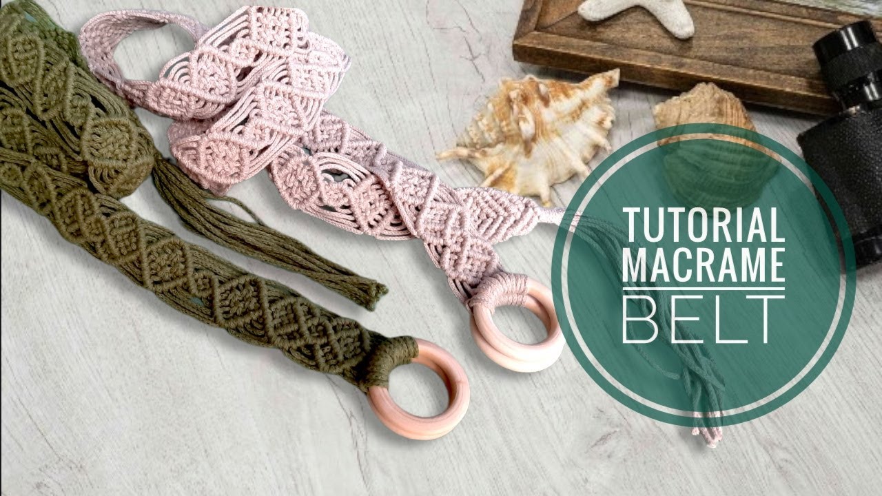 Tutorial macrame belt new design./ Макраме ремень новый дизайн смотреть онлайн