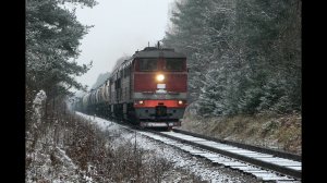 2ТЭ116 1400 с грузовым поездом на перегоне Савёлово - Белый Городок Октябрьской железной дороги.
