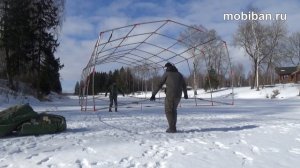 Каркас палатки Р-74. Демонстрация жёсткости