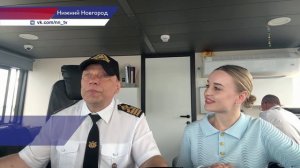 Новое электросудно «Петергоф» запустили в Нижнем Новгороде
