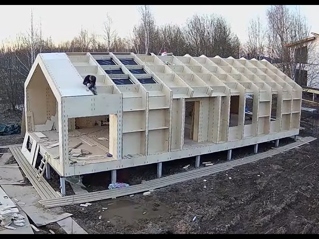Современный дом PRECUT технология. Сборка PRECUT дома  | А3 Констракшн #openvillage
