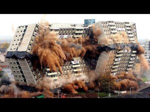 Демонтаж Зданий Взрывом, Снятые на Камеру