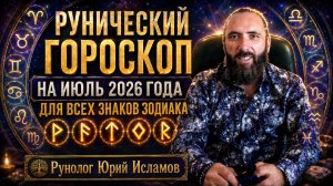 Рунический гороскоп на июль 2026 года для всех знаков зодиака. Руны на июль. Рунолог Юрий Исламов