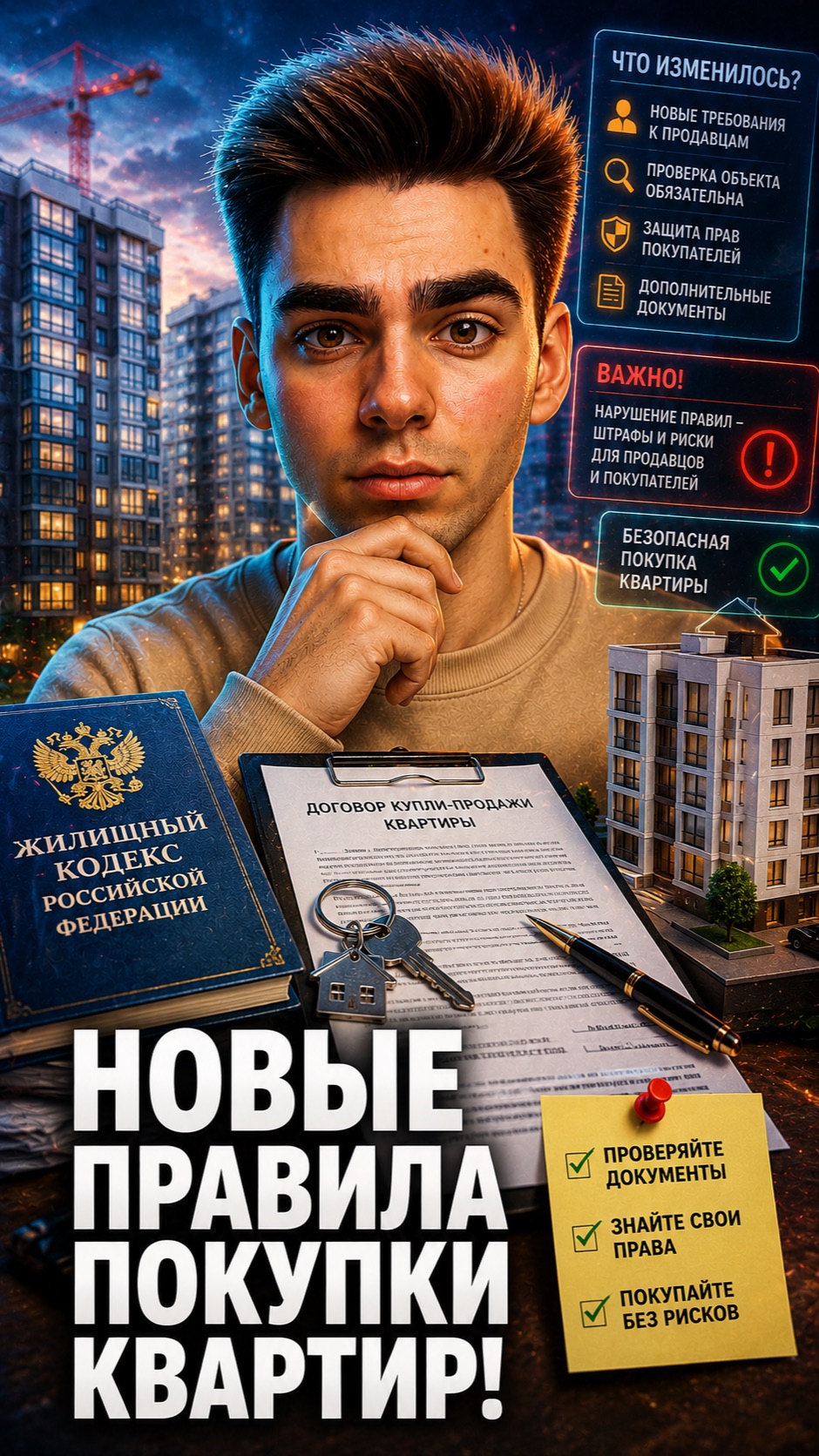 Новые правила покупки квартир в РФ!