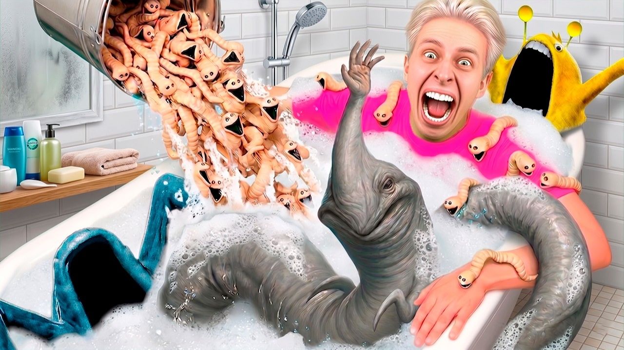 Я КИНУЛ В ВАННУ БОМБОЧКИ HAND SEA MONSTER, HUNGRY SNAKE, ПОЖИРАТЕЛЯ МОРЕЙ И SPRUNKI В 3:00 НОЧИ!!! смотреть онлайн