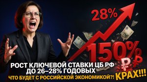 РОСТ КЛЮЧЕВОЙ СТАВКИ ЦБ РФ ДО 26 - 28% ГОДОВЫХ / ЧТО БУДЕТ С РОССИЙСКОЙ ЭКОНОМИКОЙ?! КРАХ!!!