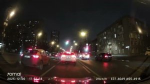 Driving in Moscow city: Ясенево - Печатники - Текстильщики 20/12/2025 (timelapse 4x)
