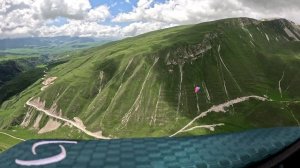Самый высокий старт на параплане в Казеной-Ам (Чечня) полёт на площадку для соревнований на точность