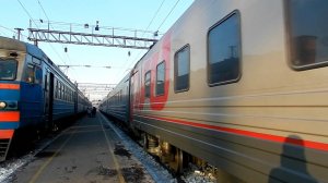 ЭП1М-504 с поездом Италмас отправляется из Ижевска