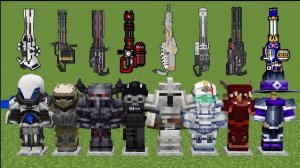 КАКОЕ ТАКЗ ОРУЖИЕ САМОЕ МОЩНОЕ В МАЙНКРАФТЕ TaCZ Minigun in Minecraft