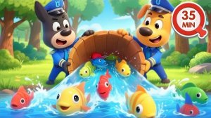 🍿Рыбный дождь 🐟 Патруль Безопасности🚔 Мультфильмы 🔍Шериф Лабрадор на испанском языке