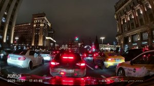 Driving in Moscow city: Митино - Тверской - Текстильщики 07/11/2025 (timelapse 4x-10x)