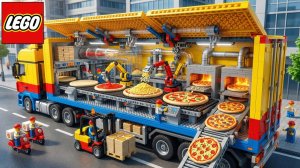 Я построил ОГРОМНЫЙ грузовик для фабрики пиццы LEGO!🍕🚛 #Лего Авто Тех