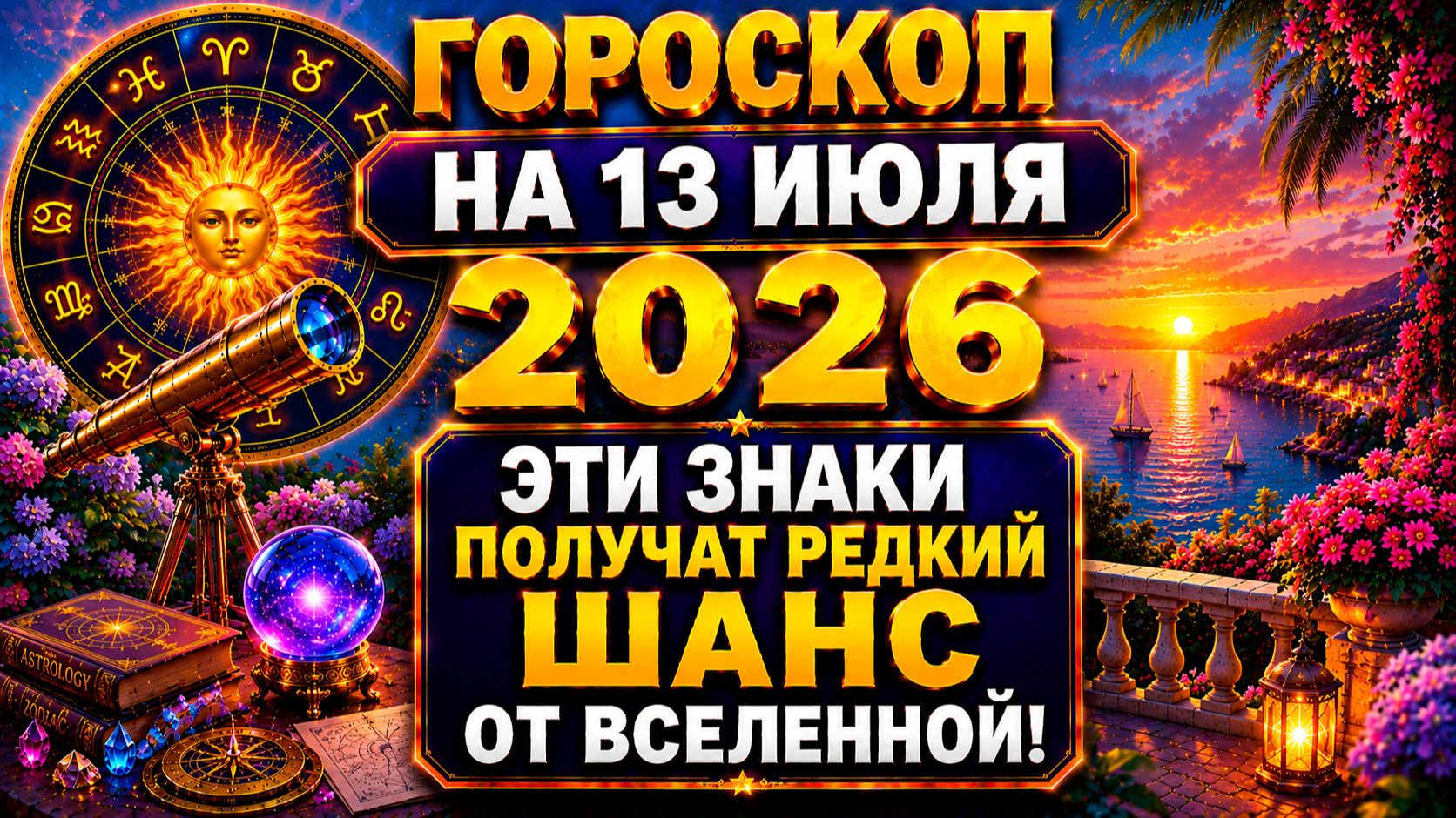Гороскоп на 13 июля 2026 🔮 Эти знаки получат редкий шанс от Вселенной!