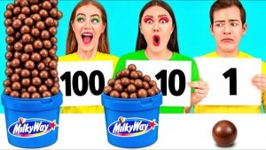 100 Слоев Еды Челлендж _ Смешные Кулинарные Трюки от TeenTeam Challenge
