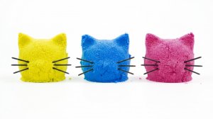 УЧИМ ЦВЕТА Котики - Сюрпризы из ПЕСКА ТРИ КОТА МАША И МЕДВЕДЬ МИМИМИШКИ