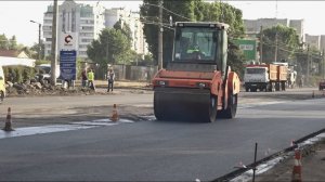 Асфальтирование Сумгаитской в Черкассах, нижний слой. П.П. ДОРСТРОЙ