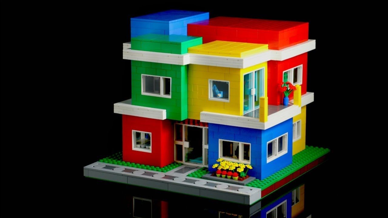 GIANT Custom LEGO Современный дом из цветных блоков⎜ LEGO MOC