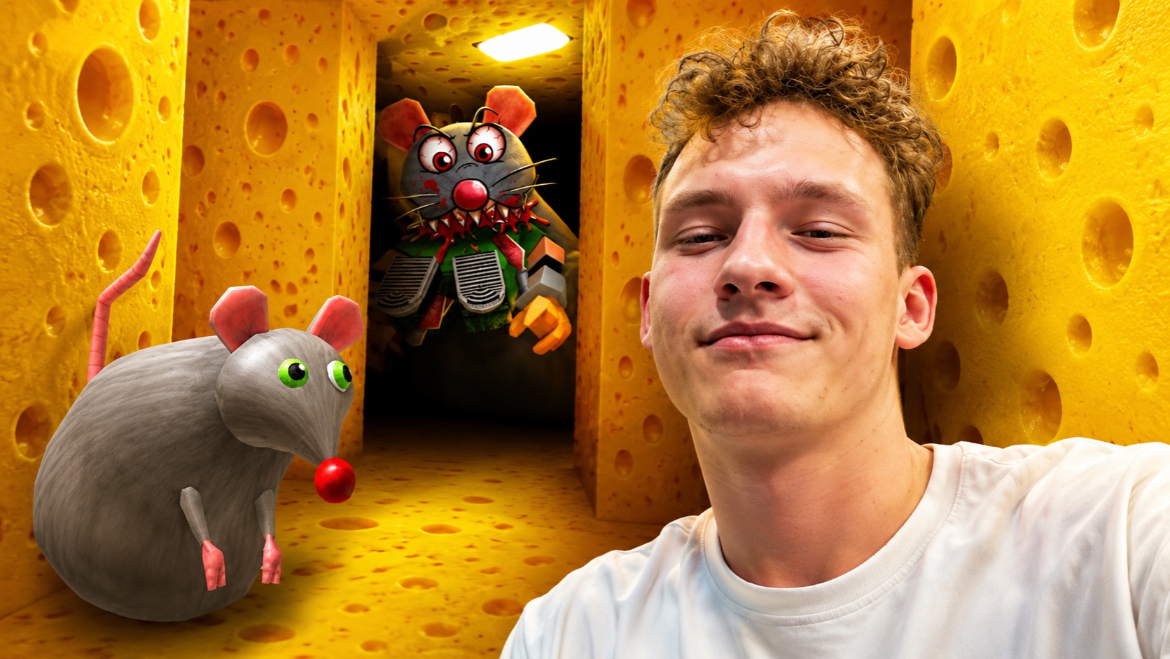 ПОБЕГ ИЗ СЫРНОГО ЛАБИРИНТА С КРЫСОЙ-МОНСТРОМ ! СТРАШНЫЙ ХОРРОР ROBLOX