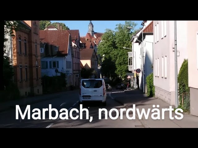 Marbach am Neckar, nordwärts/Marbach északi része/Марбах, от вокзала на север смотреть онлайн