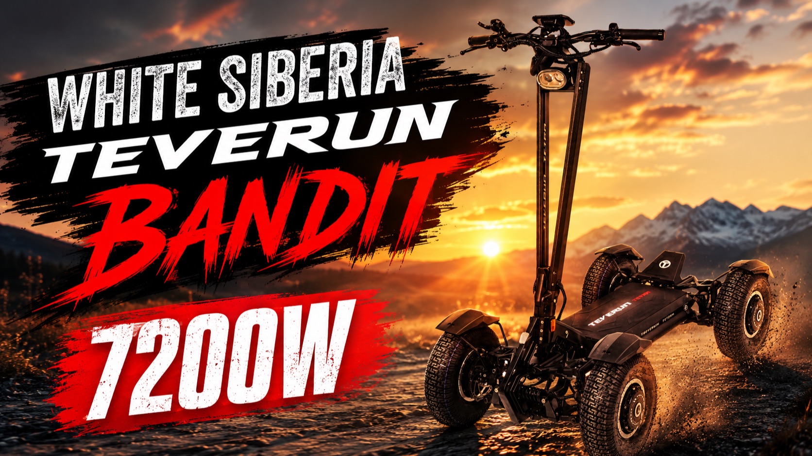 Электросамокат 4х4 мощностью 7200W! Обзор WHITE SIBERIA TEVERUN BANDIT