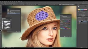 рисуем инструментами  коррекции . Hue Saturation